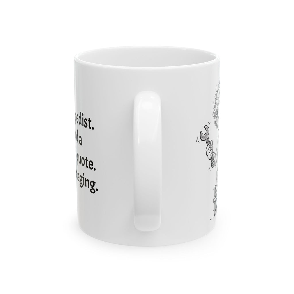 Funny Orthopedist Coffee Mug - Orthopedic Surgeon Gift - Bone Doctor White Ceramic Medical Humor Cup, 11oz & 15oz