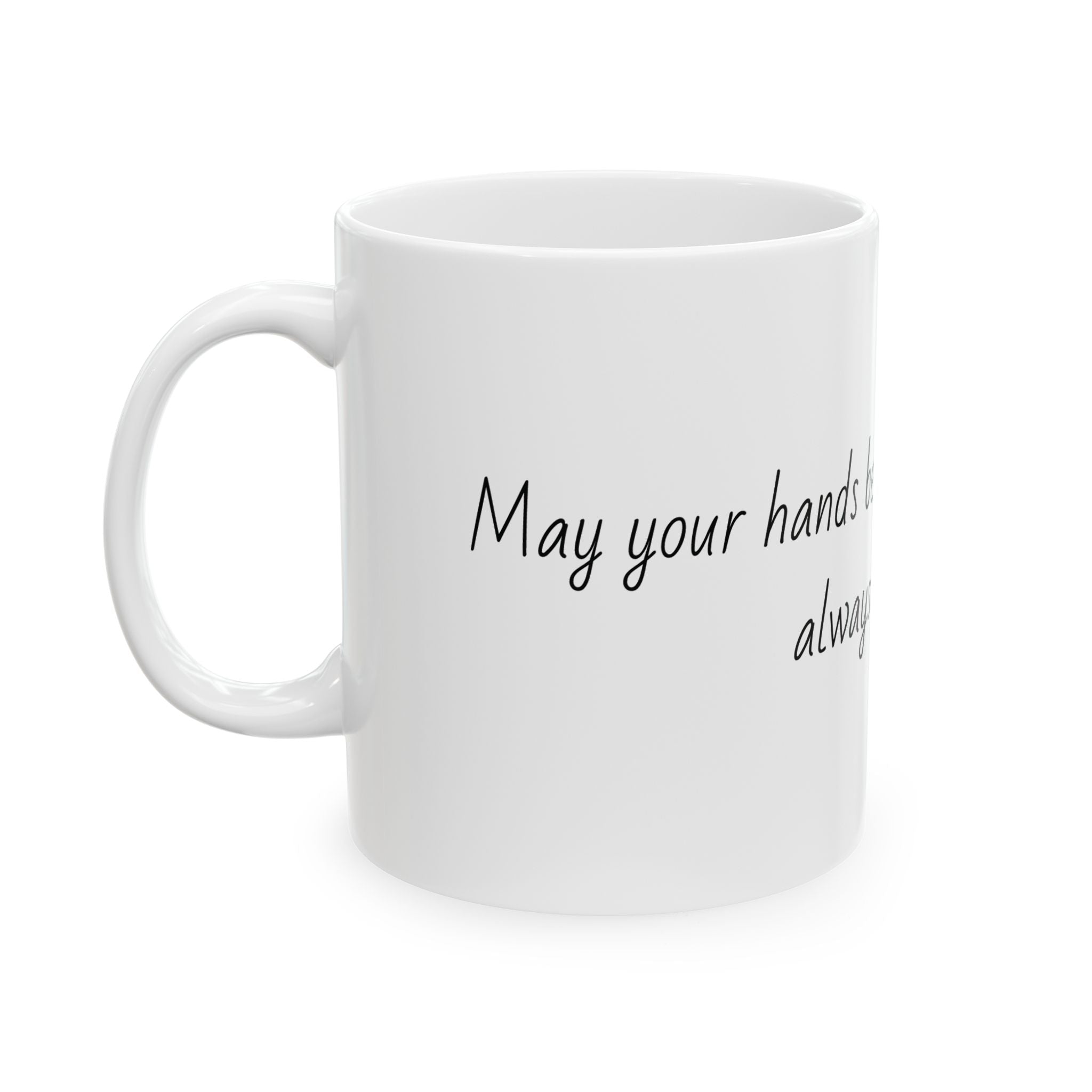 "May your hands be steady and your heart always stay kind." Personalized Doctor Mug - Minimalist Ceramic Coffee Cup for Medical Professionals with quote, wishes, 11oz & 15oz