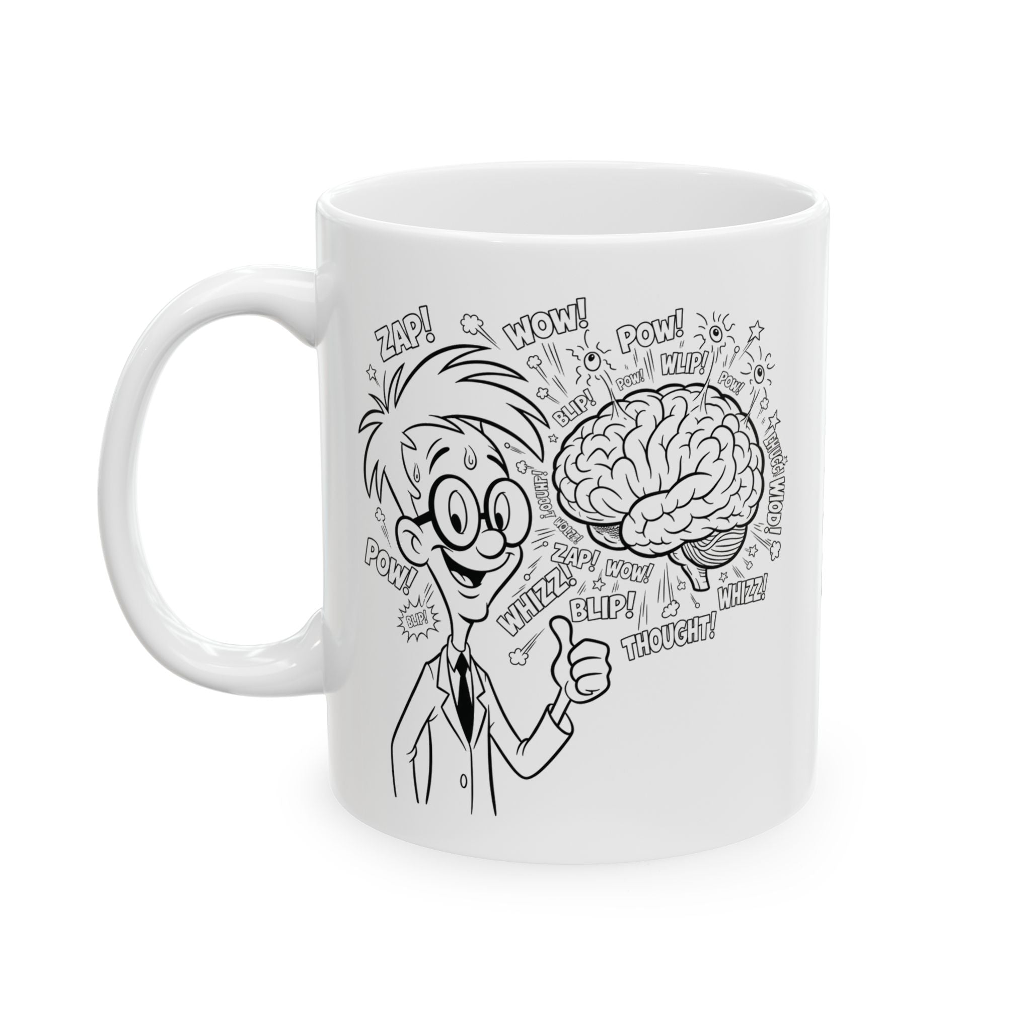Funny Neurologist Coffee Mug - Neurology Doctor Gift - White Ceramic Medical Humor Cup, 11oz & 15oz