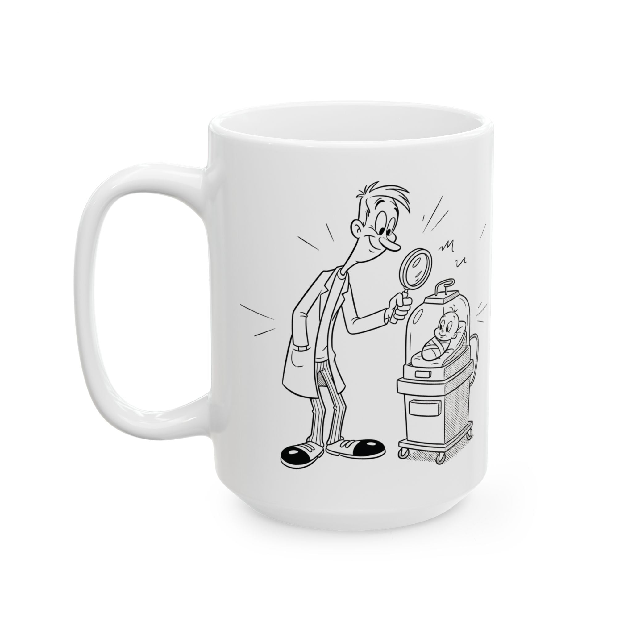 Funny Neonatologist Coffee Mug - Neonatology Doctor Gift - NICU Specialist White Ceramic Medical Humor Cup, 11oz & 15oz