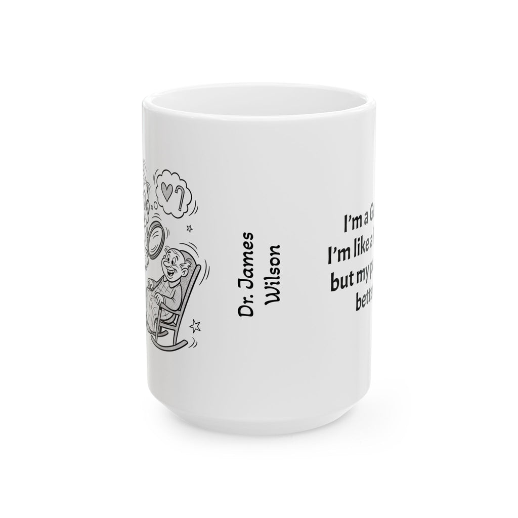 Funny Geriatrician Coffee Mug - Geriatrics Doctor Gift - White Ceramic Medical Humor Cup, 11oz & 15oz