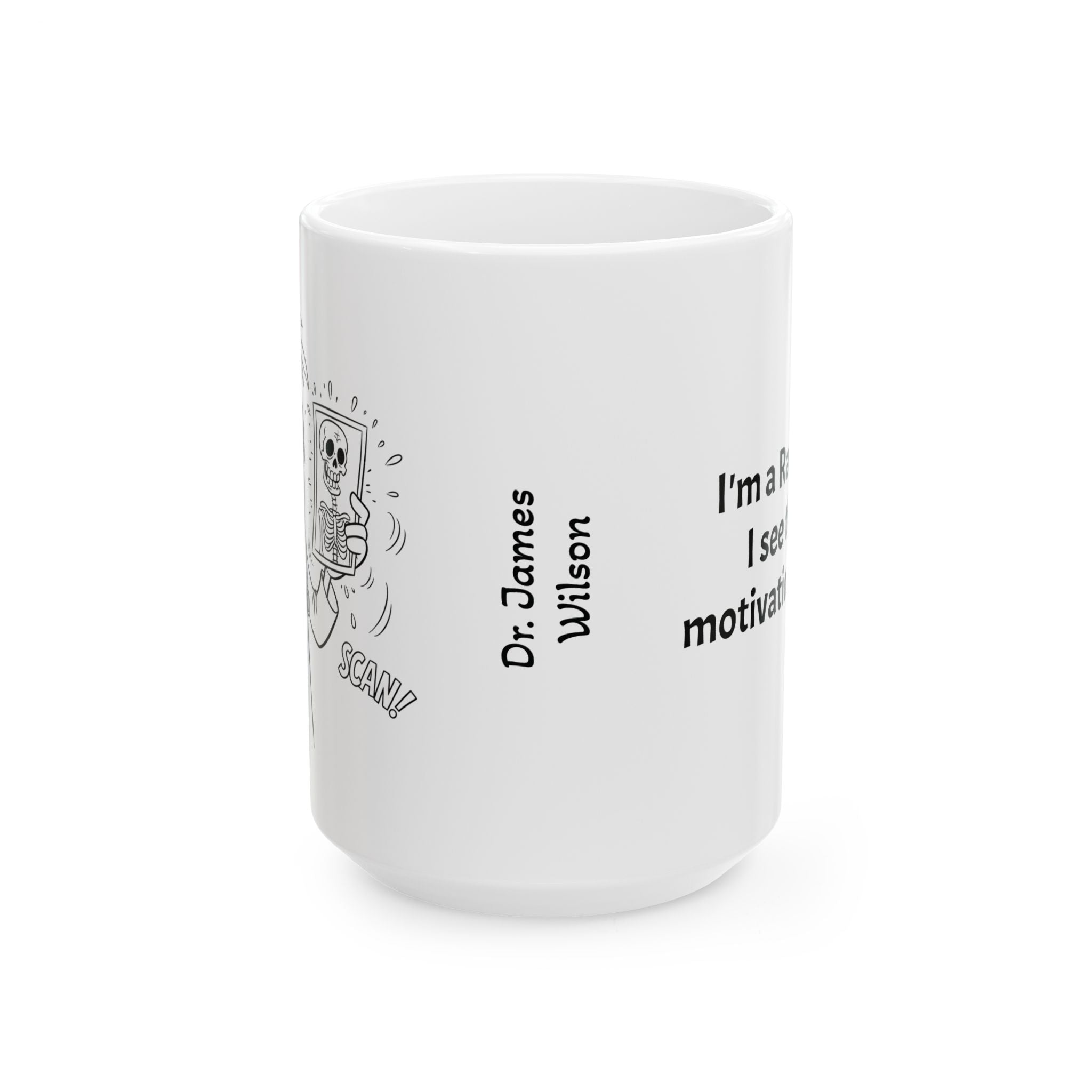 Funny Radiologist Coffee Mug - Radiology Doctor Gift - "The Invisible Doctor" White Ceramic Medical Humor Cup, 11oz & 15oz