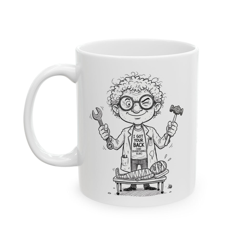 Funny Orthopedist Coffee Mug - Orthopedic Surgeon Gift - Bone Doctor White Ceramic Medical Humor Cup, 11oz & 15oz